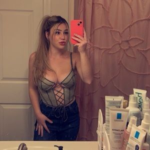 Urban Outfitters Green Corset top!